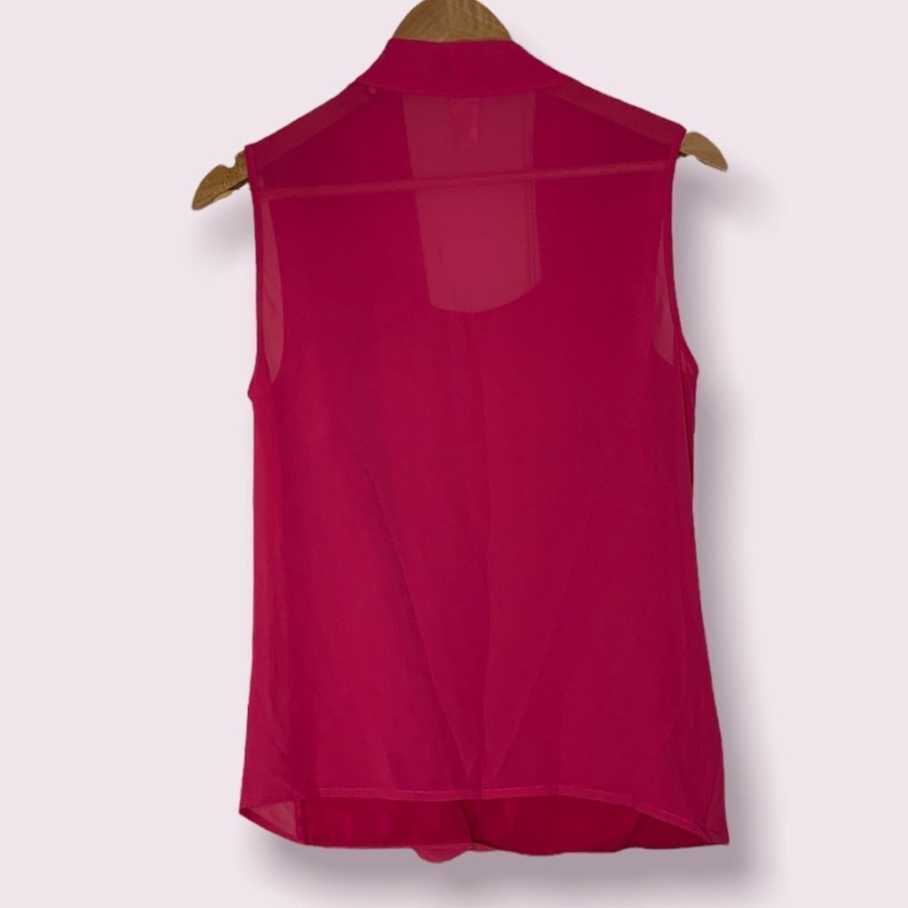Pink Swoop Neck Blouse - Picture 3 of 4